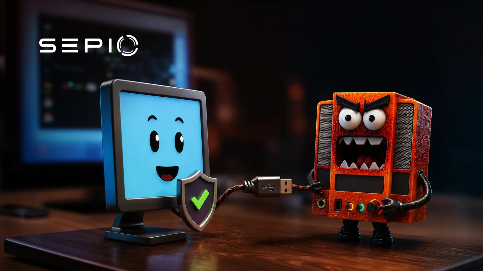 USB vulnerability and malicious hardware connected to a trusted endpoint